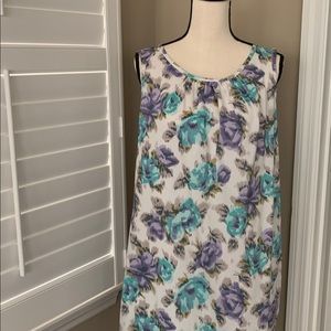 Lands End size 16 sleeveless dress. Multicolored